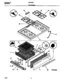 TOP / DRAWER Diagram and Parts List for MGF331BFDA  Frigidaire Range