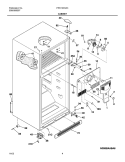 CABINET Diagram and Parts List for FRT21KG3CW2  Frigidaire Refrigerator