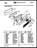 BACKGUARD Diagram and Parts List for 30TESKWED-04-23  Tappan Range