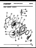DOOR PARTS Diagram and Parts List for DE600ADW2  Frigidaire Dryer