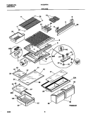 SHELVES Diagram and Parts List for FRT21PRHD6  Frigidaire Refrigerator