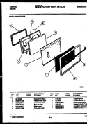 LOWER OVEN DOOR PARTS Diagram and Parts List for 73-3757-23-08  Tappan Range