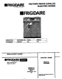 COVER Diagram and Parts List for FES300BEBA  Frigidaire Range