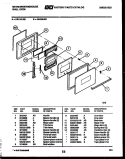 DOOR PARTS Diagram and Parts List for KB122LM0  Frigidaire Wall Oven