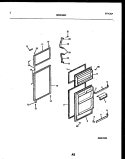 DOOR PARTS Diagram and Parts List for 95-1781-00-00  Tappan Refrigerator
