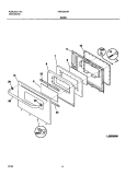 DOOR Diagram and Parts List for FEF336ASF  Frigidaire Range