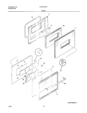 DOOR Diagram and Parts List for TGF657BFU1  Tappan Range