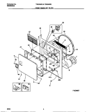 FRONT PANEL / LINT FILTER Diagram and Parts List for TDE336REW0  Tappan Dryer