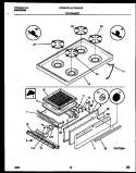 COOKTOP AND BROILER DRAWER PARTS Diagram and Parts List for CP303VP2D4  Frigidaire Range