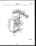 CABINET PARTS Diagram and Parts List for RT153MLW1  Frigidaire Refrigerator