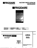 COVER Diagram and Parts List for FDB768GEW0  Frigidaire Dishwasher