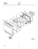DOOR Diagram and Parts List for GLEF378AQC  Frigidaire Range