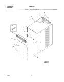 CABINET FRONT AND WRAPPER Diagram and Parts List for FAK083J7V2  Frigidaire Air Conditioner