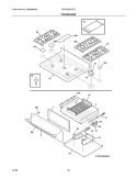 TOP/DRAWER Diagram and Parts List for FPGF3081KFD  Frigidaire Range