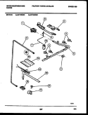 BURNER, MANIFOLD AND GAS CONTROL Diagram and Parts List for GF740ND5  Frigidaire Range