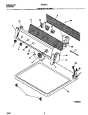 CONTROLS / TOP PANEL Diagram and Parts List for FDE7971EW1  Frigidaire Dryer