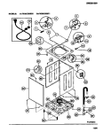 CABINET, TOP PANEL, BASE Diagram and Parts List for FWX433RBS1  Frigidaire Washer