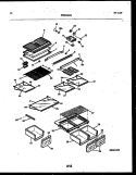SHELVES AND SUPPORTS Diagram and Parts List for RT179NCH0  Frigidaire Refrigerator