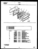 DOOR PARTS Diagram and Parts List for 30-2242-00-02  Tappan Range