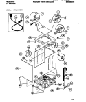 CABINET, TOP PANEL, BASE Diagram and Parts List for FWL111RBW1  Frigidaire Washer