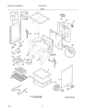 BODY Diagram and Parts List for CFEF3007LBC  Frigidaire Range