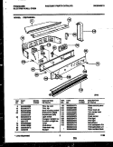 CONTROL PANEL Diagram and Parts List for FEB754BBBA  Frigidaire Wall Oven