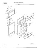 DOOR Diagram and Parts List for FRT21LRFW2  Frigidaire Refrigerator