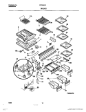 SHELVES Diagram and Parts List for FRT26XGCW4  Frigidaire Refrigerator