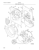 FRONT PANEL/LINT FILTER Diagram and Parts List for CDE7500KB0  Crosley Dryer