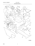 MOTOR/BLOWER/BELT Diagram and Parts List for GLGT1142FS2  Frigidaire Washer Dryer Combo