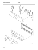 BACKGUARD Diagram and Parts List for FGF328GSF  Frigidaire Range
