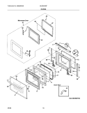DOORS Diagram and Parts List for GLEB30M9FBD  Frigidaire Microwave Oven Combo