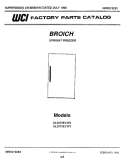 COVER Diagram and Parts List for UL2075ECW2  Frigidaire Freezer