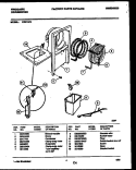 WATER AND CONDENSING PARTS Diagram and Parts List for FED15P2  Frigidaire Dehumidifier