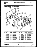 CONTROL PANEL Diagram and Parts List for GG32BCL2  Frigidaire Range