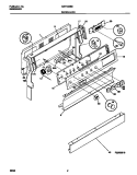 BACKGUARD Diagram and Parts List for MEF342BBWC  Frigidaire Range
