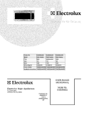 COVER Diagram and Parts List for EI30SM55JBC  Electrolux Microwave