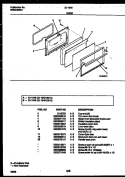 DOOR PARTS Diagram and Parts List for 30-1049-23-10  Tappan Range