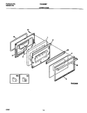 LOWER DOOR Diagram and Parts List for TGO336BFDA  Tappan Range