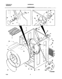CABINET / DRUM Diagram and Parts List for GLER642AS3  Frigidaire Dryer