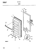 DOOR Diagram and Parts List for MFU16F3BW5  Frigidaire Freezer