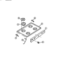 MAIN TOP, CONTROL PANEL Diagram and Parts List for 30-3858-00-02  Tappan Range