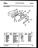 BACKGUARD Diagram and Parts List for 30-2262-23-01  Tappan Range
