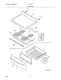 TOP/DRAWER Diagram and Parts List for FFF335ESF  Frigidaire Range