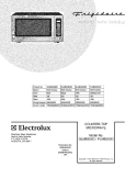 COVER Diagram and Parts List for PLMB209DCD  Frigidaire Microwave