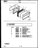 DOOR PARTS Diagram and Parts List for GP32BNL7  Frigidaire Range