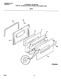 DOOR Diagram and Parts List for FEF336WHSB  Frigidaire Range