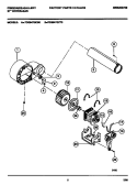 MOTOR, FAN HOUSING, EXHAUST DUCT Diagram and Parts List for FDG847GCT0  Frigidaire Dryer