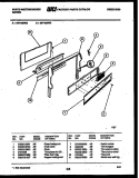 BACKGUARD Diagram and Parts List for GF740ND3  Frigidaire Range