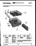 RACKS AND TRAYS Diagram and Parts List for SU200PXW1  Frigidaire Dishwasher